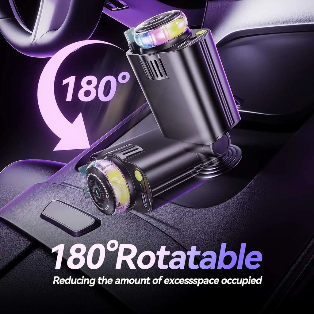 5-in-1 Starlight Car Charger with Aromatherapy & Retractable Cable