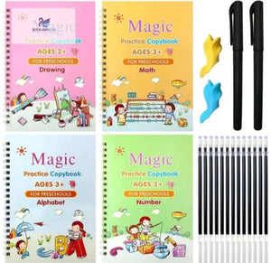 2 in 1 Combo Offer 8.5inch Lcd Tablet + 4pcs Reusable  Magic Books